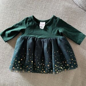 Hanna Andersson Forest Green Baby Dress